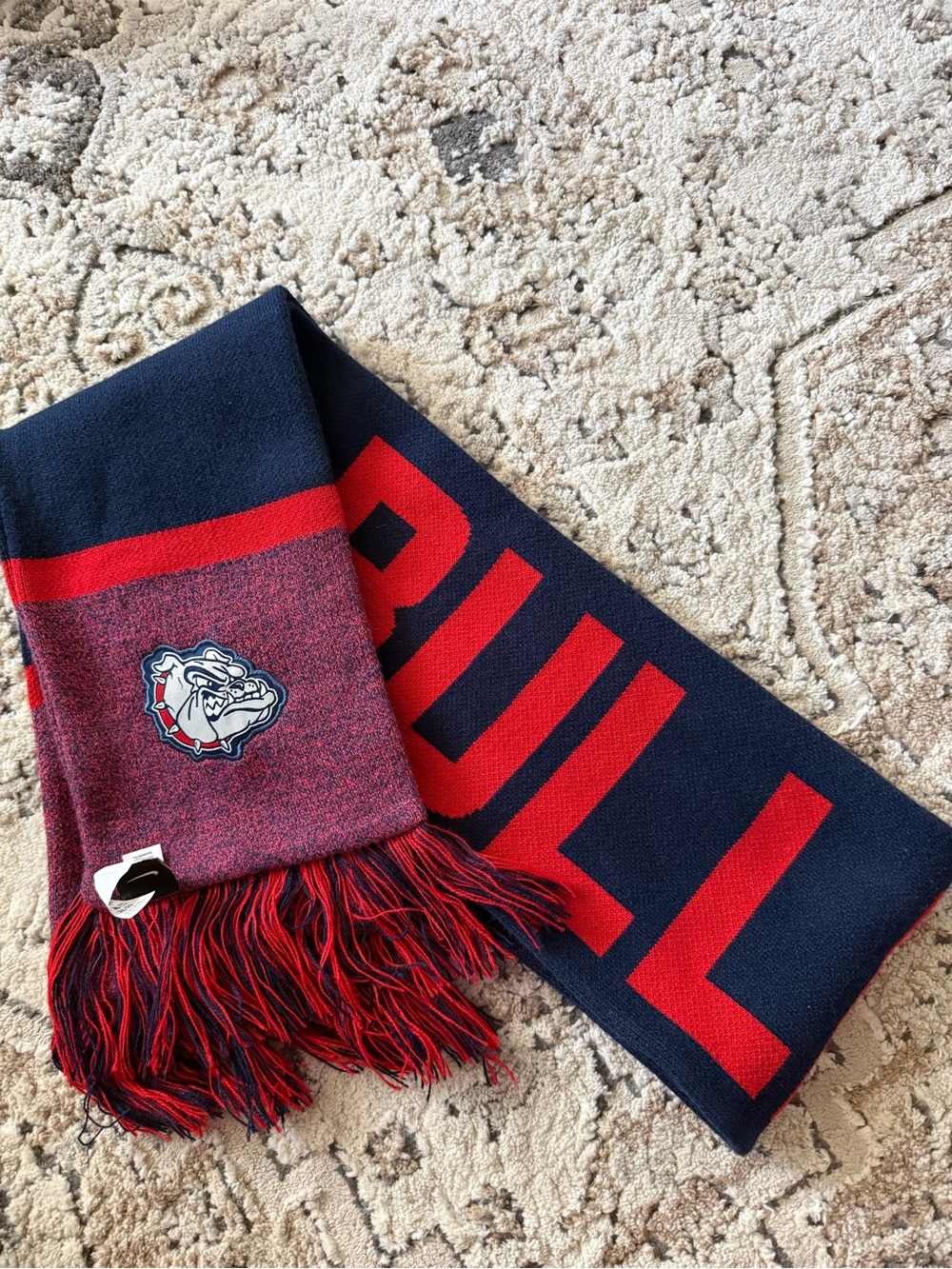 Nike Gonzaga University Bulldogs Navy and Red Team Scarf